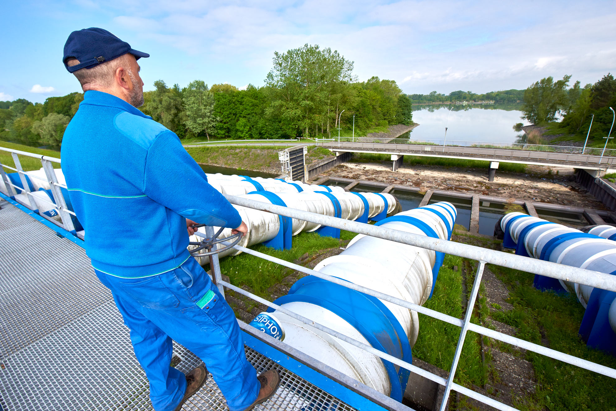 Découvrez Voies navigables de France - VNF - Mise en eau du Polder de la Moder sur le Rhin