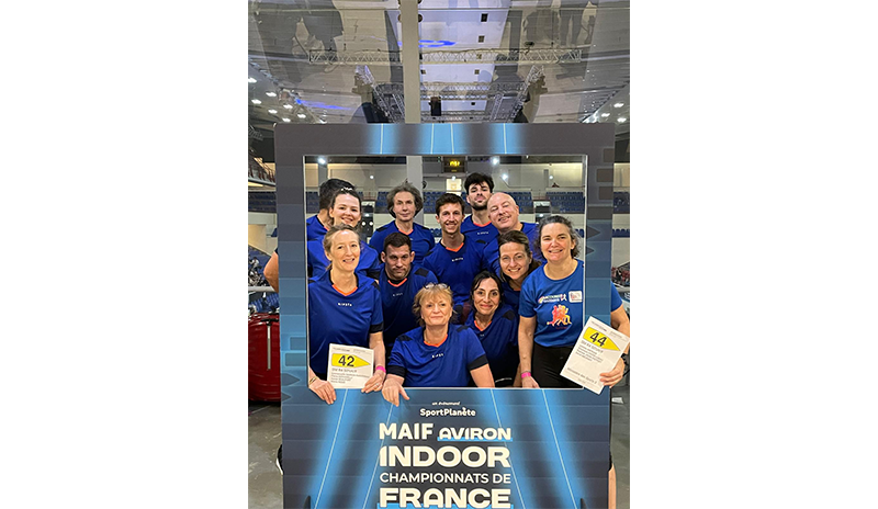 agents de la DS ayant participé aux Championnats de France d’aviron indoor